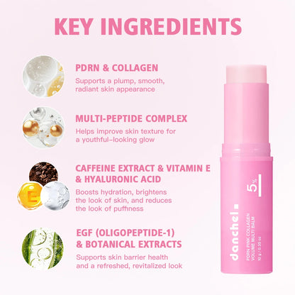 Baume Stick Multi-Volume PDRN - Collagène Rose